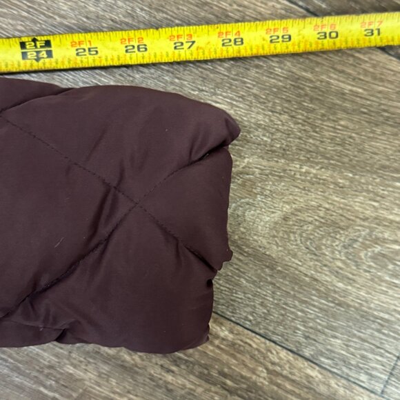 VTG Eddie Bauer Puffer Jacket Women's Small Burgandy Goose Down 650 Quilted 00s - Picture 13 of 13